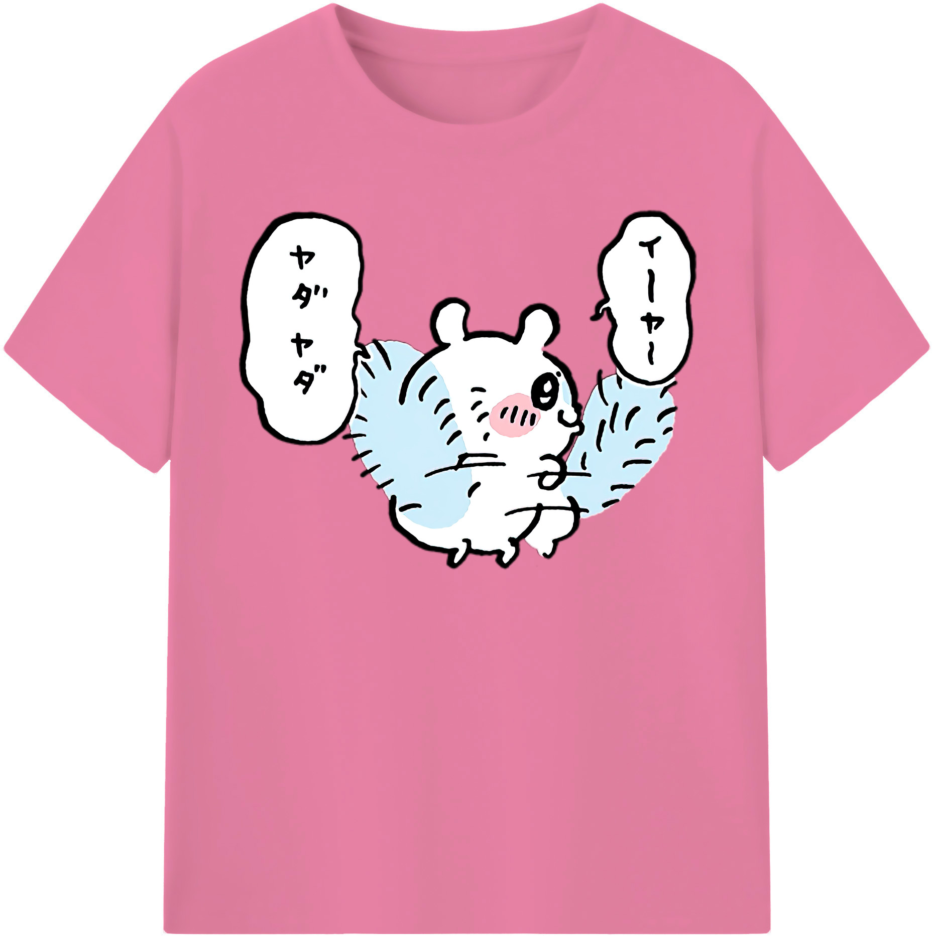 （画像用） ちいかわ モモンガ Chii-kawa Momonga 綿100％半袖Tシャツ（フロントプリント）